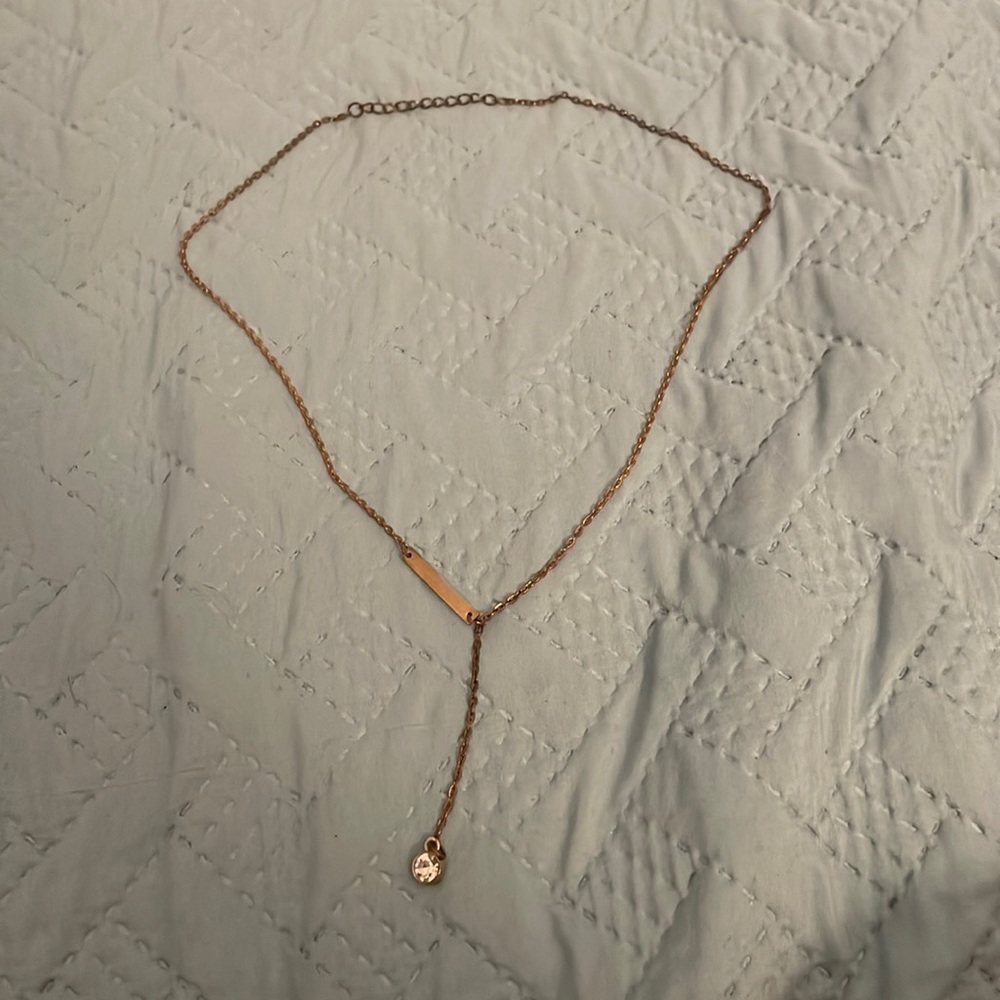 Gold adjustable length necklace